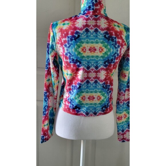 Herou Tie Dye Mock Turtleneck Slim Fitted Lightweight Shirts Sz M - Picture 2 of 5